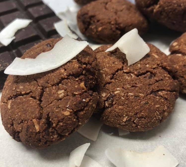 Guilt free Double Chocolate and Coconut cookies